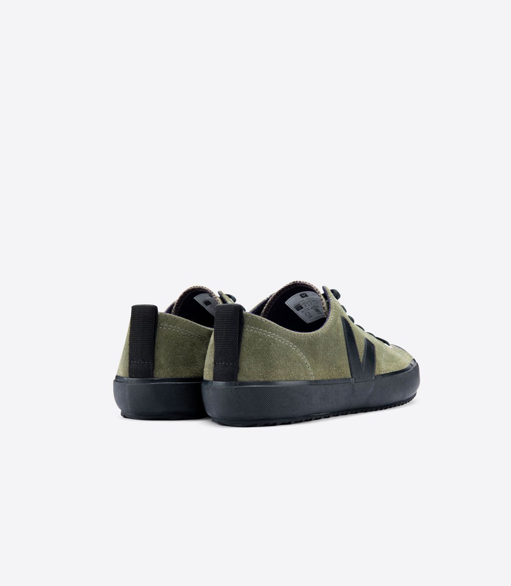 Tenis Veja Mujer - Nova Suede - Verde Oliva/Negros - 167KWTFIR